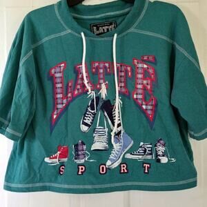 Vintage Latté Cropped Shirt, Size L